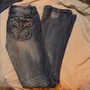 Miss Me Boot Cut Jeans with Embellished Pockets